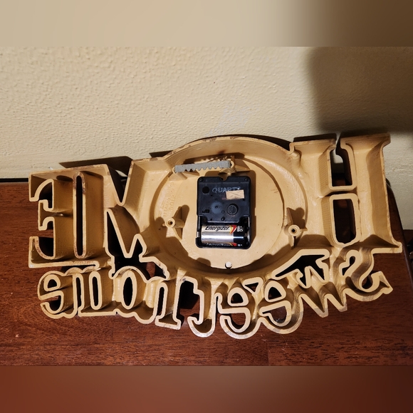 Vintage 1970s Burnwood Home Sweet Home Clock - Picture 6 of 10